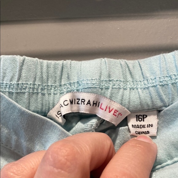 Isaac Mizrahi Live! Blue Capris Size 16P Cotton Blend Stretch Pants - Picture 3 of 7